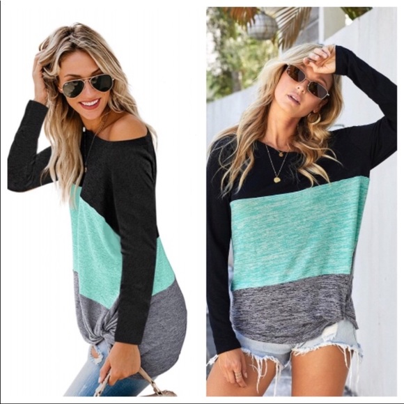 Tops - Colorblock Long Sleeve Top